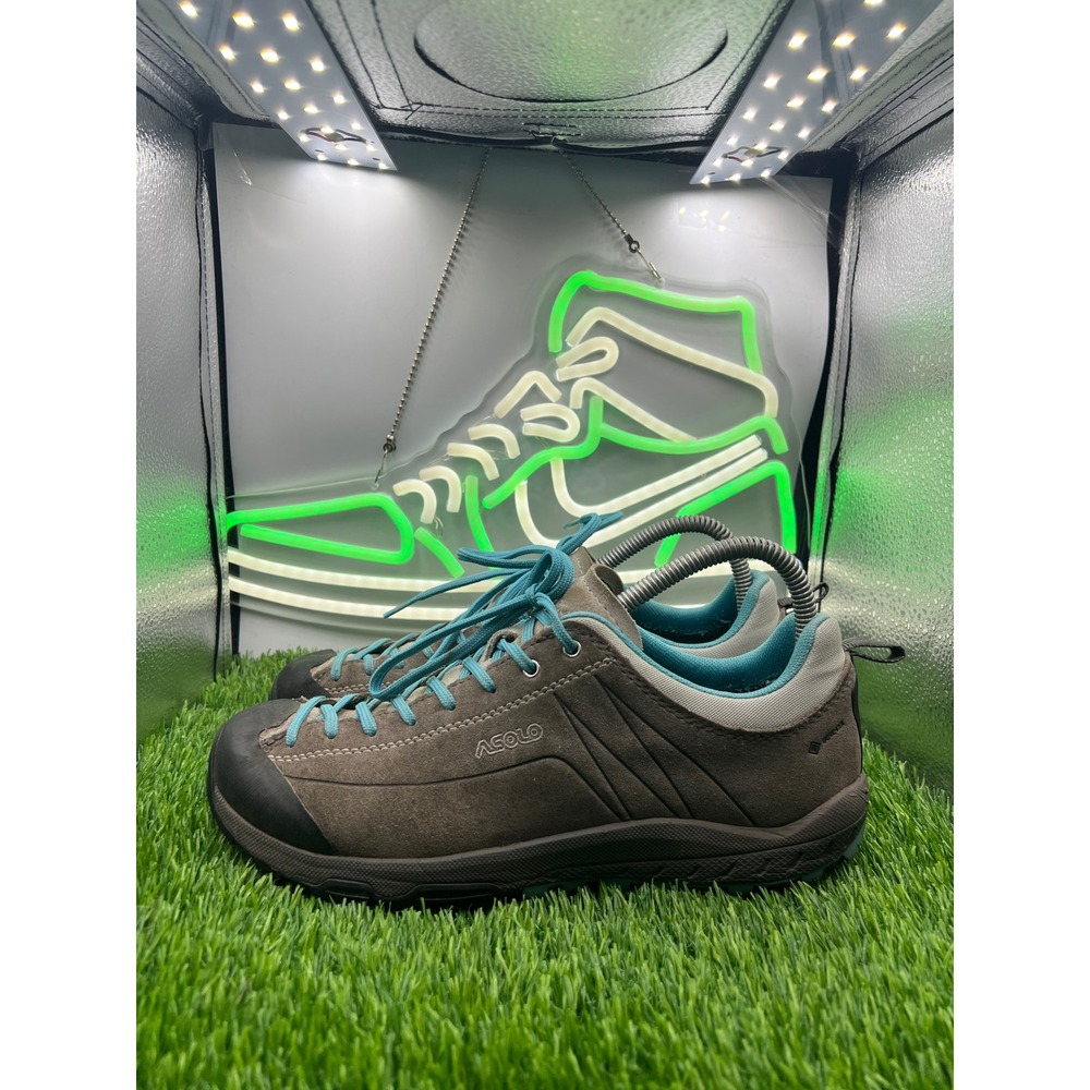 Asolo Shiver GV Gore-Tex Hiking Shoes Womens 8 Brown Teal Vibram Megagrip